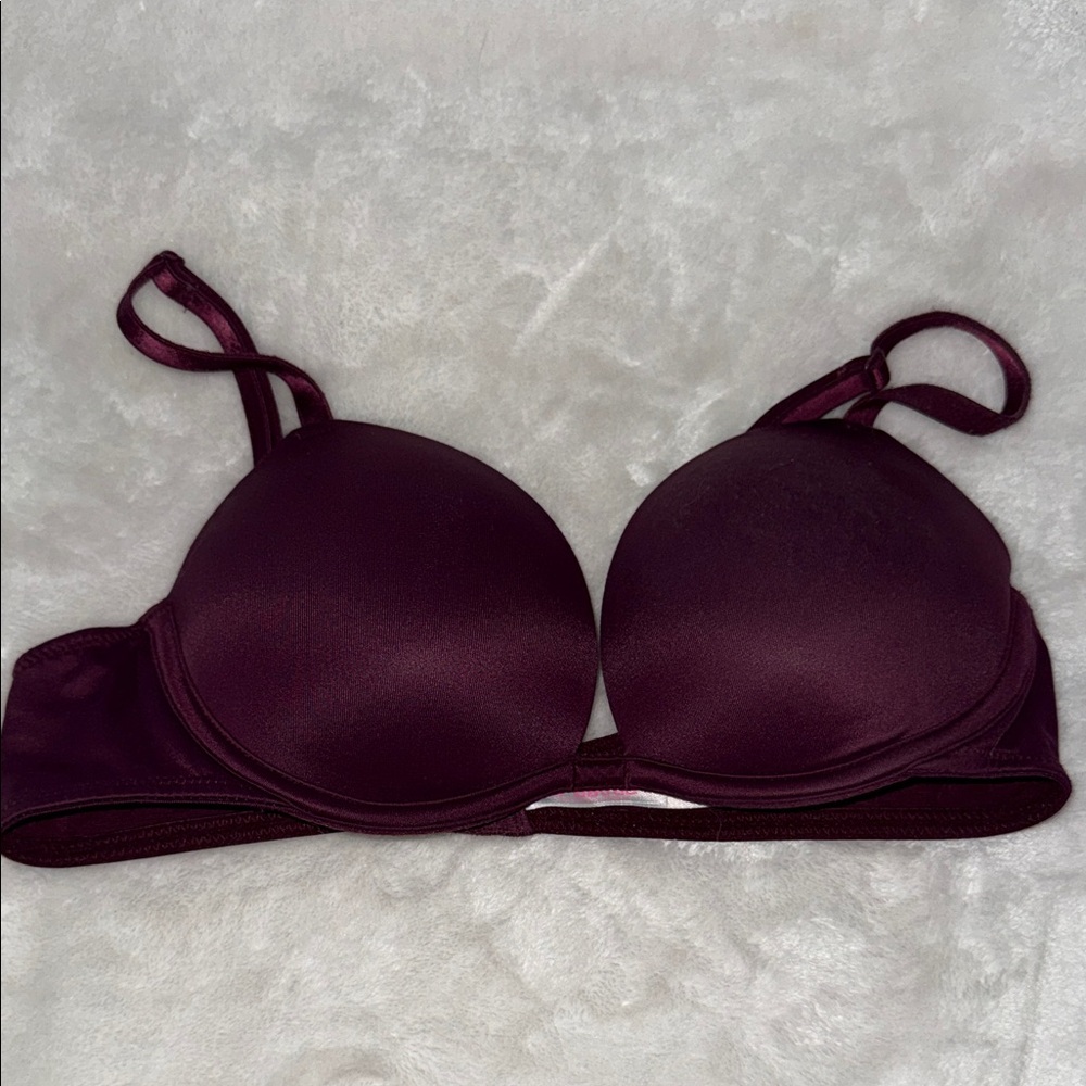 PINK Victoria's Secret-Wear Everywhere Super Push Plum Bra-34A
